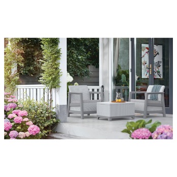 Zahradní sestava RYANA světle šedá/tmavě šedá 1