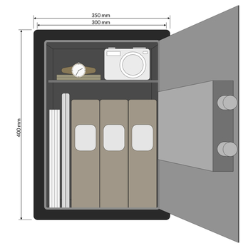 Digitální trezor SAFES černá 9