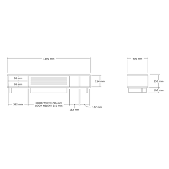 TV komoda SAFIR borovice/antracitová 4