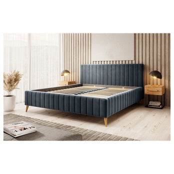 Postel SAGA 1 tmavě šedá, 160x200 cm 4