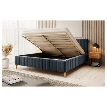 Postel SAGA 1 tmavě šedá, 160x200 cm 5