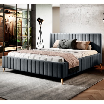 Postel SAGA 1 světle šedá, 160x200 cm 1