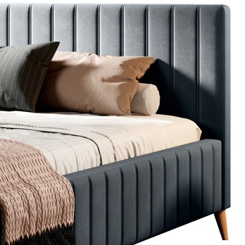 Postel SAGA 1 světle šedá, 180x200 cm 2