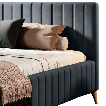 Postel SAGA 1 tmavě šedá, 160x200 cm 2