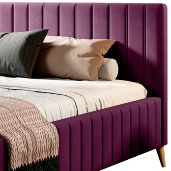 Postel SAGA 1 fialová, 140x200 cm 2