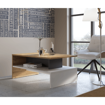 Konferenční stolek SAGE dub catania/bílá/černá 1