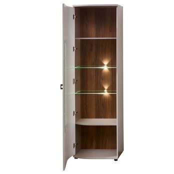 Vitrína SAIGON ořech/barva čedič 2