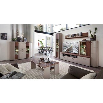 Vitrína SAIGON ořech/barva čedič 5