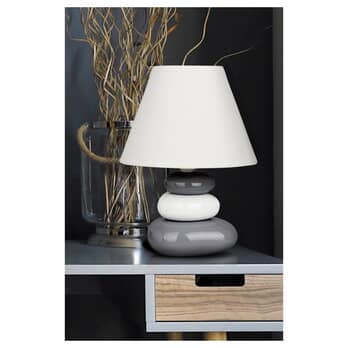 Stolní lampa SALEM šedá/bílá 1