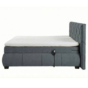 Polohovací postel s matrací a topperem SALENA šedá, 160x200 cm 4