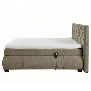 Polohovací postel s matrací a topperem SALENA hnědošedá, 180x200 cm 4