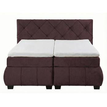 Polohovací postel s matrací a topperem SALENA kaštanová, 180x200 cm 3