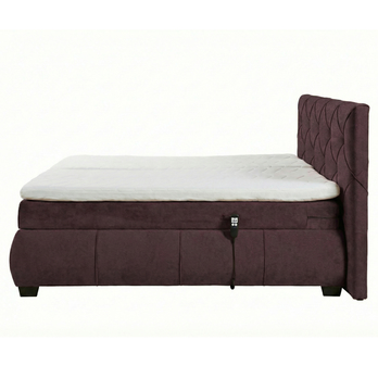 Polohovací postel s matrací a topperem SALENA kaštanová, 180x200 cm 4