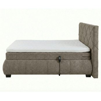 Polohovací postel s matrací a topperem SALENA hnědošedá, 120x200 cm 4