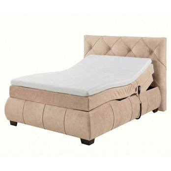 Polohovací postel s matrací a topperem SALENA béžová, 120x200 cm 2