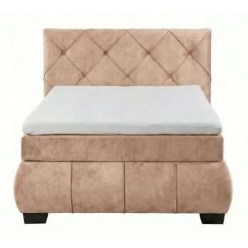 Polohovací postel s matrací a topperem SALENA béžová, 120x200 cm 3