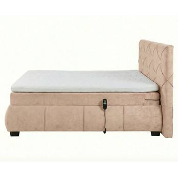 Polohovací postel s matrací a topperem SALENA béžová, 120x200 cm 4