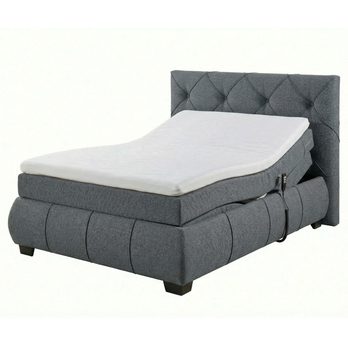 Polohovací postel s matrací a topperem SALENA šedá, 120x200 cm 2