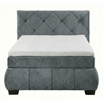 Polohovací postel s matrací a topperem SALENA šedá, 120x200 cm 3