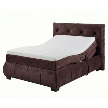 Polohovací postel s matrací a topperem SALENA kaštanová, 120x200 cm 2