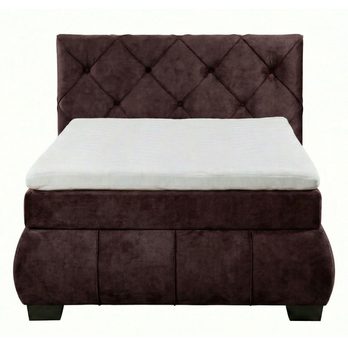 Polohovací postel s matrací a topperem SALENA kaštanová, 120x200 cm 3