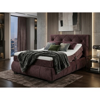 Polohovací postel s matrací a topperem SALENA kaštanová, 120x200 cm 5