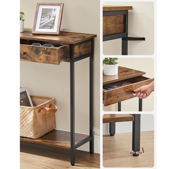 Konzolový stolek SAM hnědá/černá 2