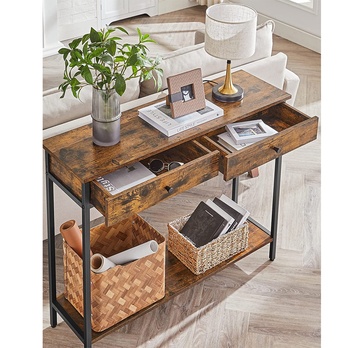 Konzolový stolek SAM hnědá/černá 4