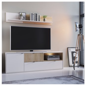 TV komoda SAMM dub cremona/kamenná béžová, šířka 184 cm 1