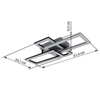 Stropní LED svítidlo SAPENA 5 černá/šedá/bílá 5