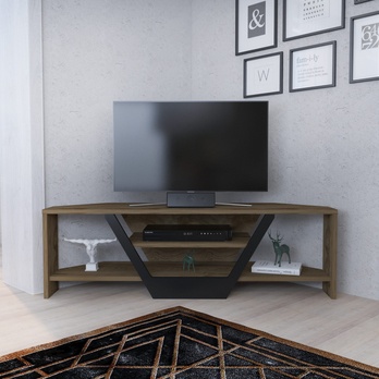 TV stolek SARES dub oud/černá 1