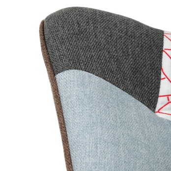 Houpací křeslo SARIA kaučukovník/patchwork 12