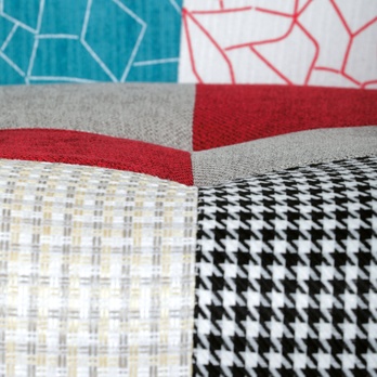 Houpací křeslo SARIA kaučukovník/patchwork 15