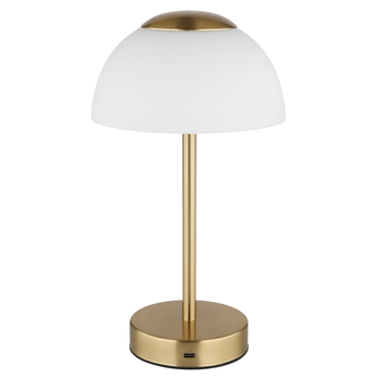 Stolní lampa SARIMA mosaz/bílá 2