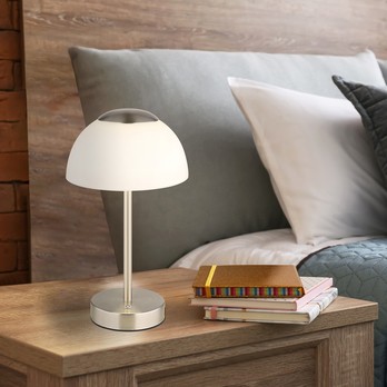 Stolní lampa SARIMA nikl/bílá 1