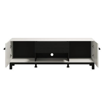 TV komoda SARTHE bílá/černá 1