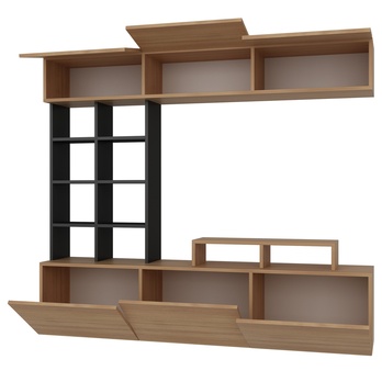 Obývací stěna SASA teak/černá 2