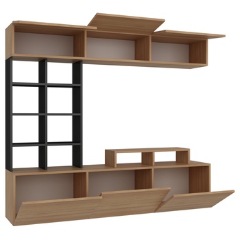 Obývací stěna SASA teak/černá 4