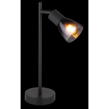 Stolní lampa SATELLA černá/kouřové sklo 2