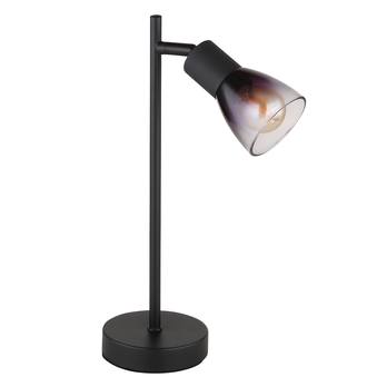 Stolní lampa SATELLA černá/kouřové sklo 3