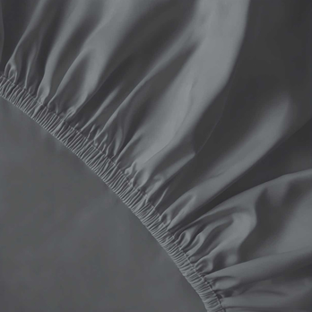 Prostěradlo  SATIN tmavě šedá, 120x200 cm 2
