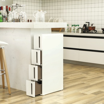 Regál s boxy SAVE bílá/hnědá 3