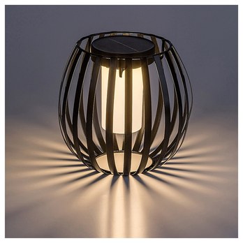 Venkovní solární LED lampa SAVOCA černá/bílá 2