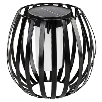 Venkovní solární LED lampa SAVOCA černá/bílá 3