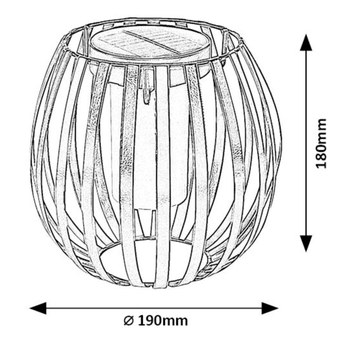 Venkovní solární LED lampa SAVOCA černá/bílá 6
