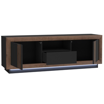 TV komoda  SAVONA černá/dub bahnitý 2