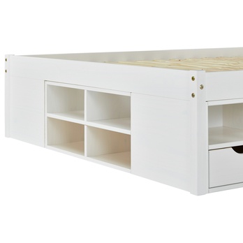 Postel s nočními stolky SCALLA bílá, 140x200 cm 6