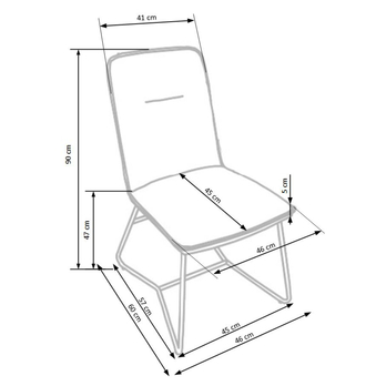 Jídelní židle SCK-390 krémová/šedá/zlatá 6