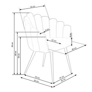 Jídelní židle SCK-410 šedá 5
