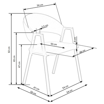 Jídelní židle SCK-473 šedá 5